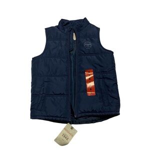 Weatherproof Blue Quilted Vest with Stand-Up Collar